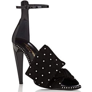 Saint Laurent Freja Crystal-Studded D’Orsay Heel